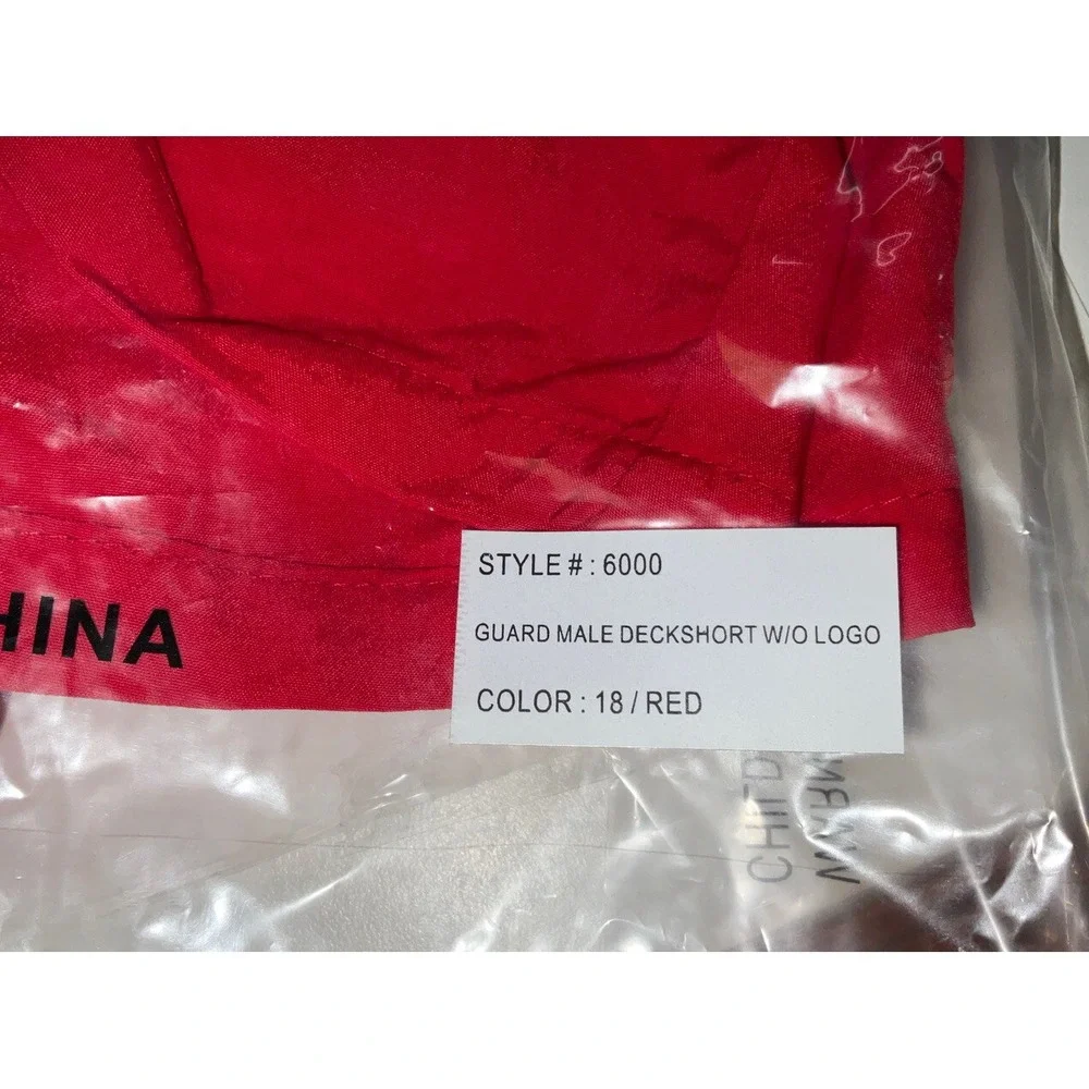 NWT‎ TYR Life Guard Classic Deck Shorts Swim Trunks Red The Finals Size 18 XXL